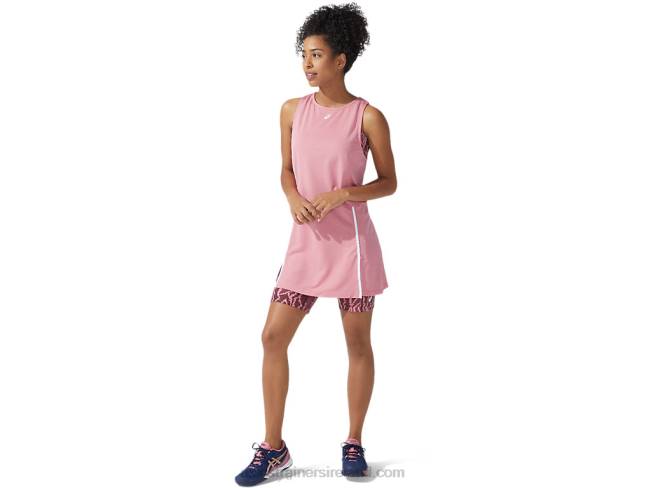 Women\s New Strong 92 Dress Smokey Rose/Deep Mars Print Asics XXPD3835