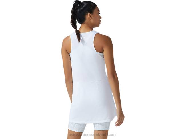 Women\s New Strong 92 Dress White/Glacier Grey Print Asics XXPD3821