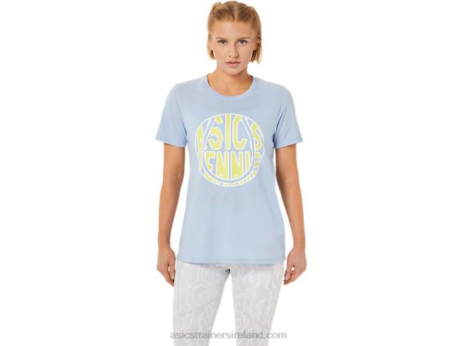 Womens New Strong 92 Graphic Tee Mist/Glow Yellow Asics XXPD3761