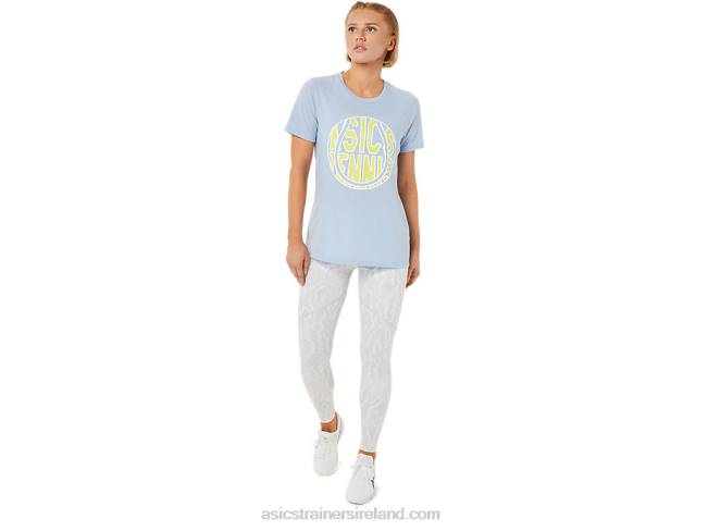 Women\s New Strong 92 Graphic Tee Mist/Glow Yellow Asics XXPD3761