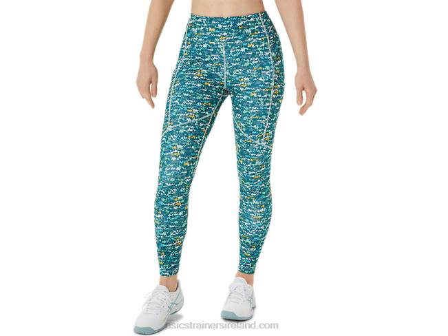 Womens New Strong 92 Printed Tight Brushed Aop Soothing Sea Asics XXPD3029