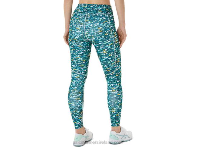 Women\s New Strong 92 Printed Tight Brushed Aop Soothing Sea Asics XXPD3029