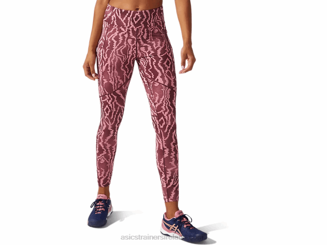 Womens New Strong 92 Printed Tight Deep Mars Print Asics XXPD3797