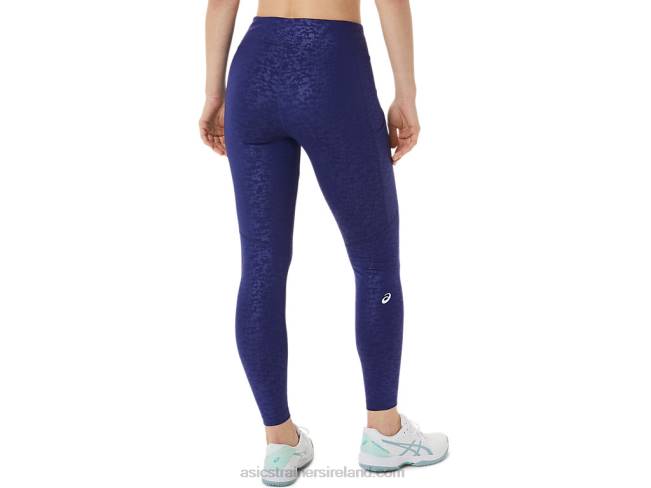 Women\s New Strong 92 Printed Tight Japan Brushed Emboss Dive Blue Asics XXPD3034