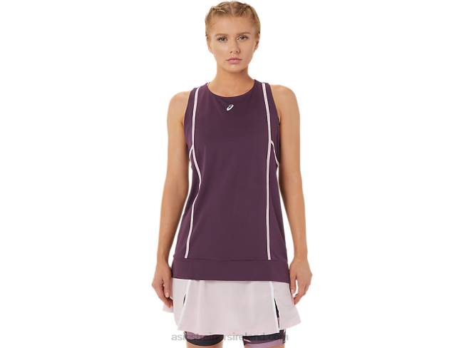 Womens New Strong 92 Tank Deep Plum/Barely Rose Asics XXPD3284