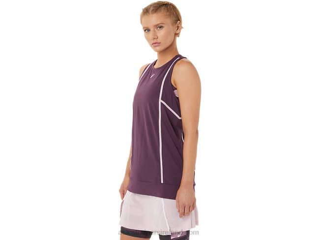 Women\s New Strong 92 Tank Deep Plum/Barely Rose Asics XXPD3284