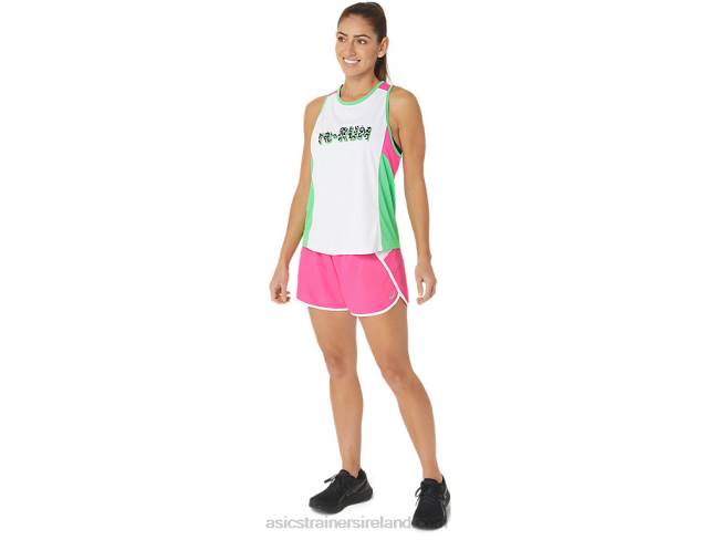 Women\s New Strong Repurposed Run Short Pink Glo/White Asics XXPD2352