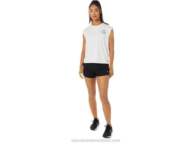 Women\s Ocean Waste Run Top Natural White Asics XXPD3483