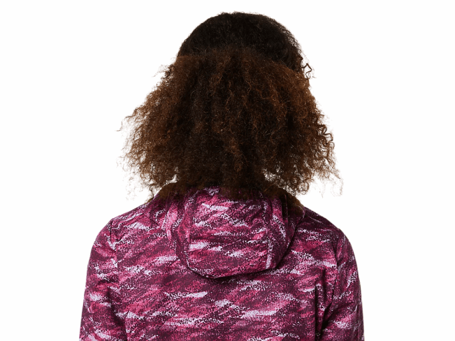 Women\s Packable Jacket Deep Mars Print/Peacoat Asics XXPD3718