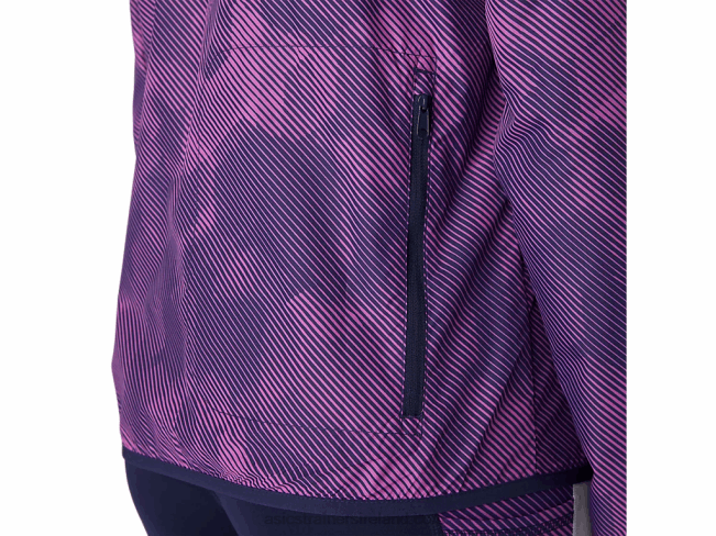 Women\s Packable Jacket Digital Grape Print/Peacoat Asics XXPD4100