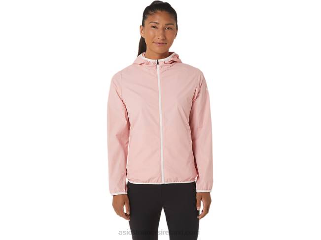 Womens Packable Jacket Frosted Rose/Soft Sky Asics XXPD3021