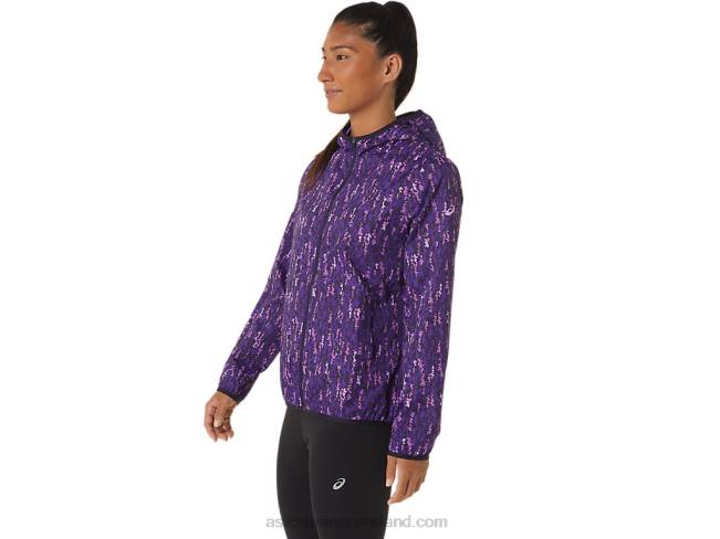 Women\s Packable Jacket Orchid Brushstroke/Nightshade Asics XXPD2771