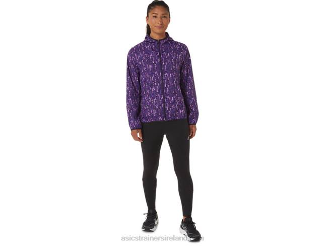 Women\s Packable Jacket Orchid Brushstroke/Nightshade Asics XXPD2771