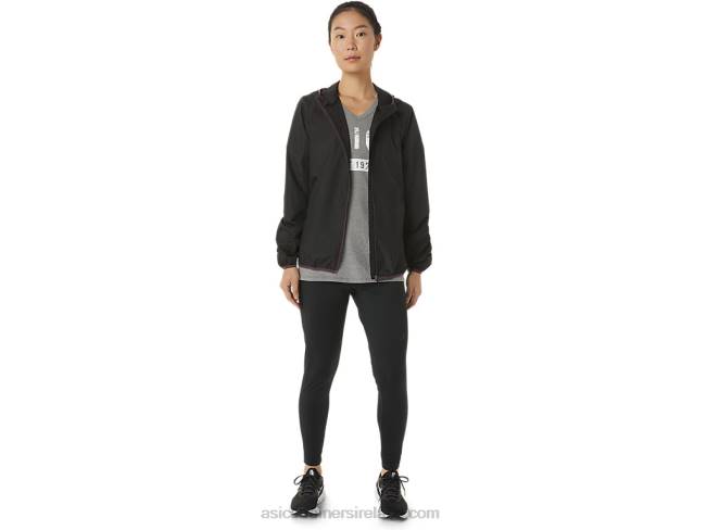 Women\s Packable Jacket Performance Black/Deep Plum Asics XXPD3358