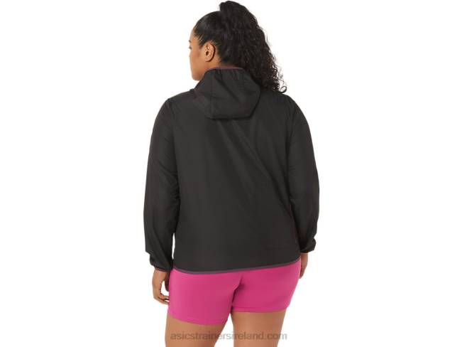 Women\s Packable Jacket Performance Black/Deep Plum Asics XXPD3358