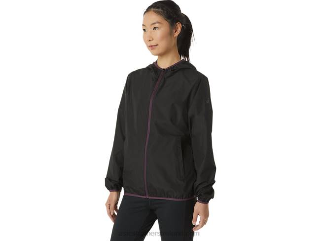 Women\s Packable Jacket Performance Black/Deep Plum Asics XXPD3358