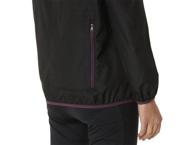 Women\s Packable Jacket Performance Black/Deep Plum Asics XXPD3358