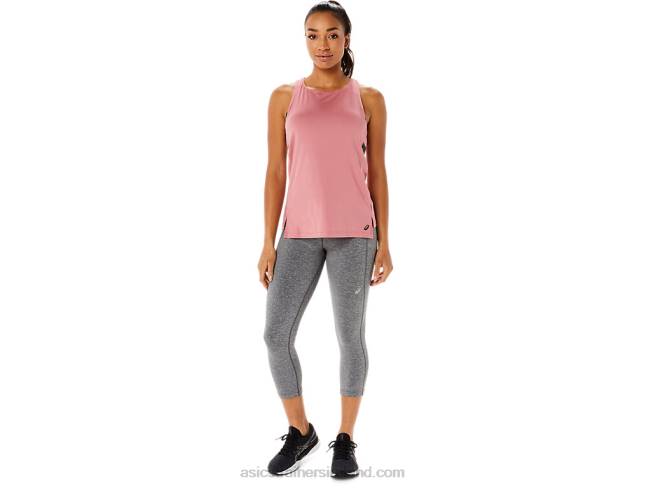 Women\s Performance Capri Dark Heather Grey Asics XXPD3366