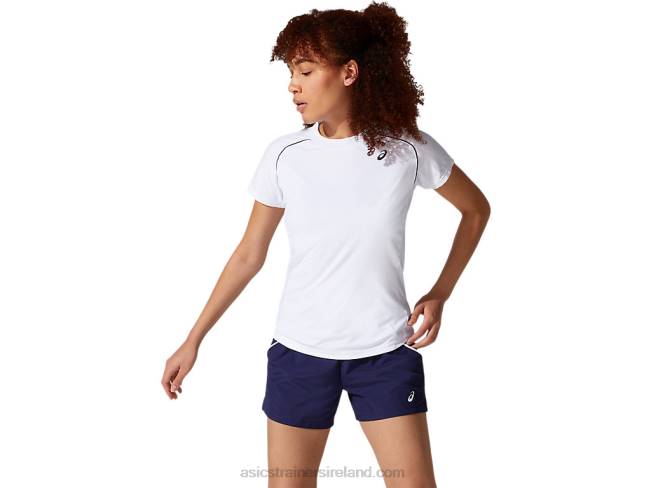 Womens Piping Tee Brilliant White Asics XXPD3880