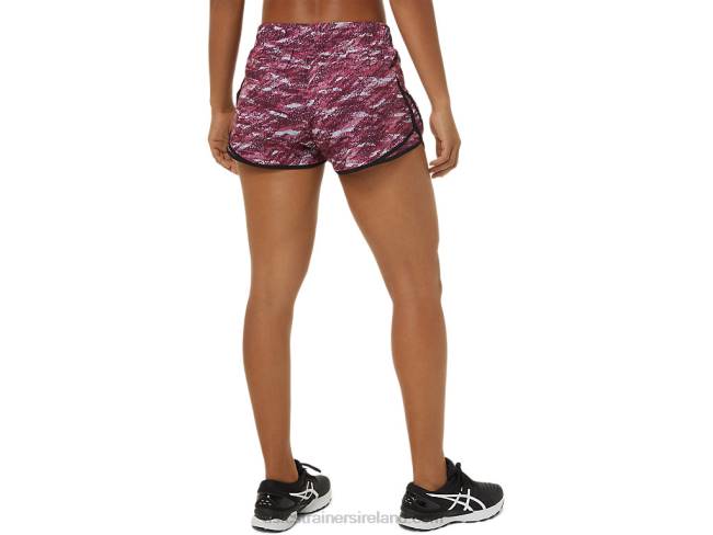 Women\s Pr Lyte 25in Run Short Deep Mars Print/Black Asics XXPD3702