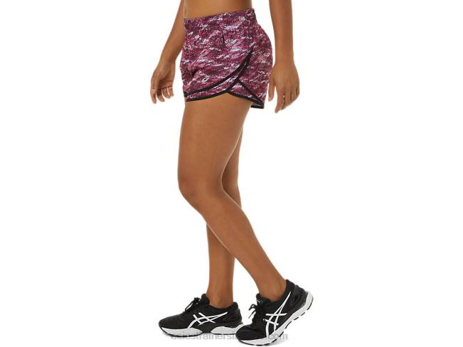 Women\s Pr Lyte 25in Run Short Deep Mars Print/Black Asics XXPD3702