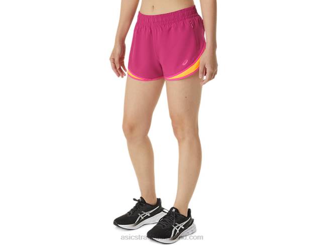 Women\s Pr Lyte 25in Run Short Fuchsia Red/Pink Glo Asics XXPD3300