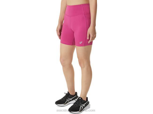 Women\s Pr Lyte 5in Run Short With Pockets Fuchsia Red Asics XXPD3291