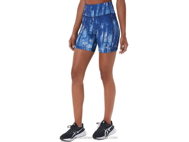 Women\s Pr Lyte 5in Run Short With Pockets Grand Shark Tie Dye Asics XXPD3115