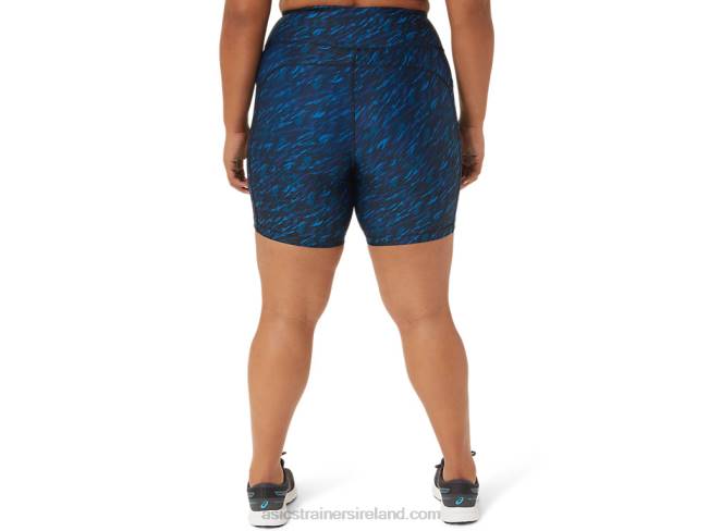 Women\s Pr Lyte 5in Run Short With Pockets Night Shade/Lake Drive Print Asics XXPD3299