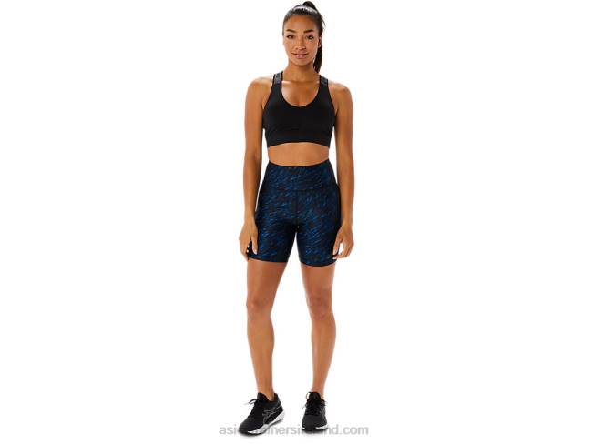 Women\s Pr Lyte 5in Run Short With Pockets Night Shade/Lake Drive Print Asics XXPD3299