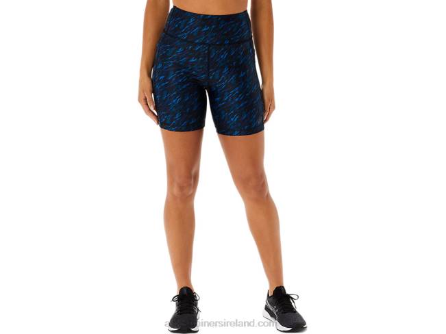 Women\s Pr Lyte 5in Run Short With Pockets Night Shade/Lake Drive Print Asics XXPD3299