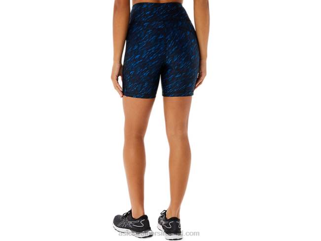 Women\s Pr Lyte 5in Run Short With Pockets Night Shade/Lake Drive Print Asics XXPD3299