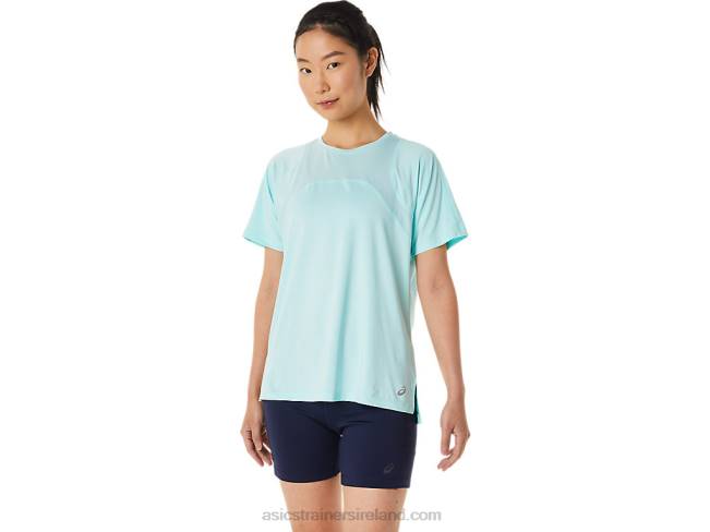 Womens Pr Lyte Run Short Sleeve Clear Blue Asics XXPD3391