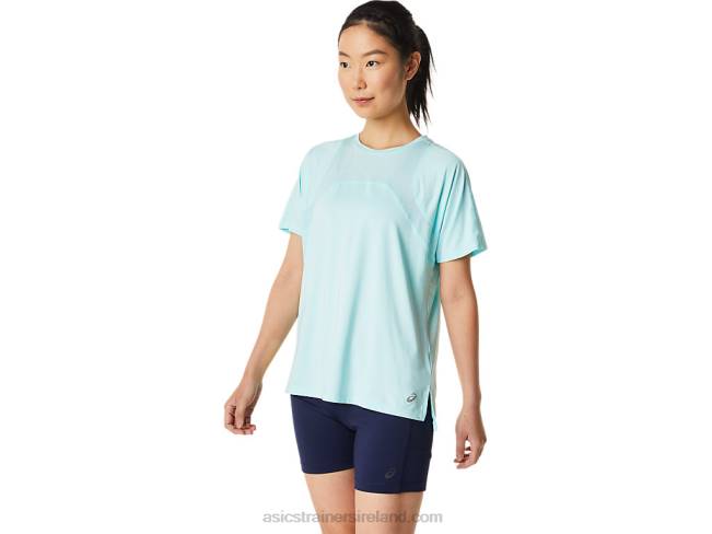 Women\s Pr Lyte Run Short Sleeve Clear Blue Asics XXPD3391