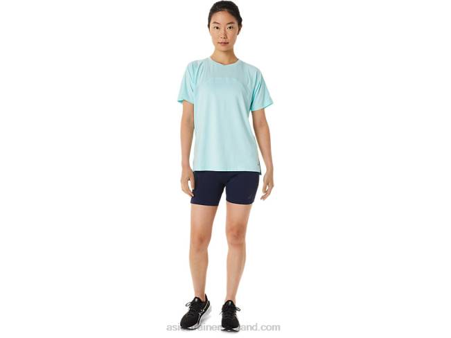 Women\s Pr Lyte Run Short Sleeve Clear Blue Asics XXPD3391