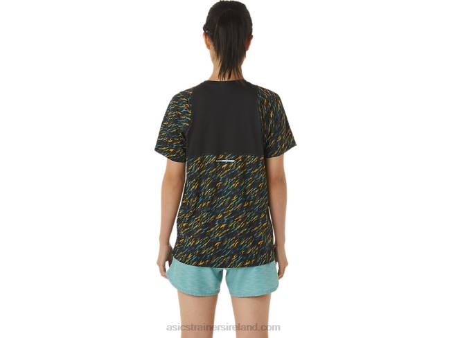 Women\s Pr Lyte Run Short Sleeve Night Shade/Sage Print Asics XXPD3388