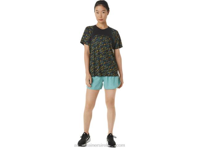 Women\s Pr Lyte Run Short Sleeve Night Shade/Sage Print Asics XXPD3388