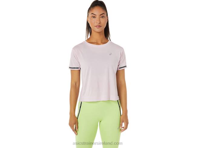 Womens Race Crop Top Barely Rose Asics XXPD3336