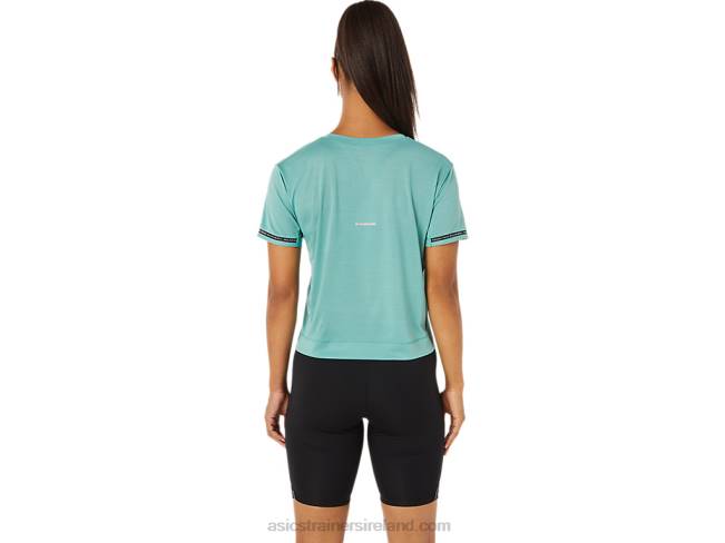 Women\s Race Crop Top Sage Asics XXPD3254