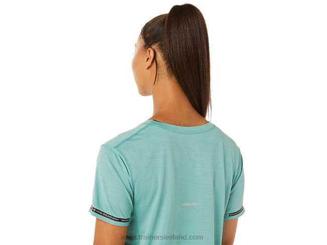 Women\s Race Crop Top Sage Asics XXPD3254