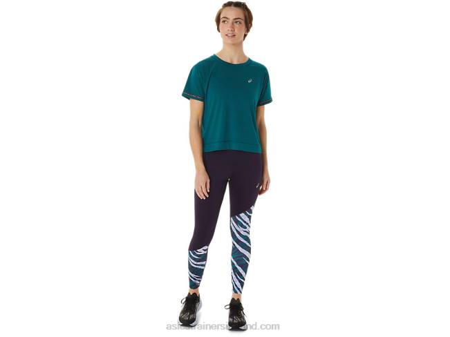 Women\s Race Crop Top Velvet Pine Asics XXPD3091