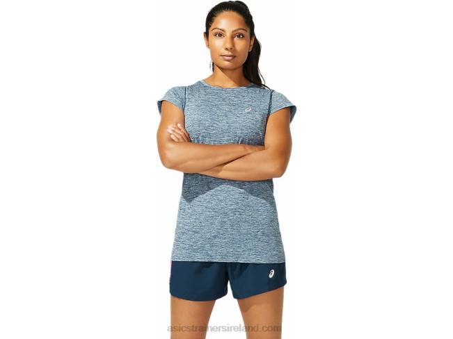 Womens Race Seamless Short Sleeve Top French Blue Asics XXPD4040