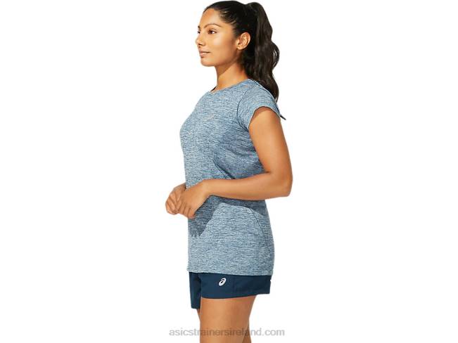 Women\s Race Seamless Short Sleeve Top French Blue Asics XXPD4040