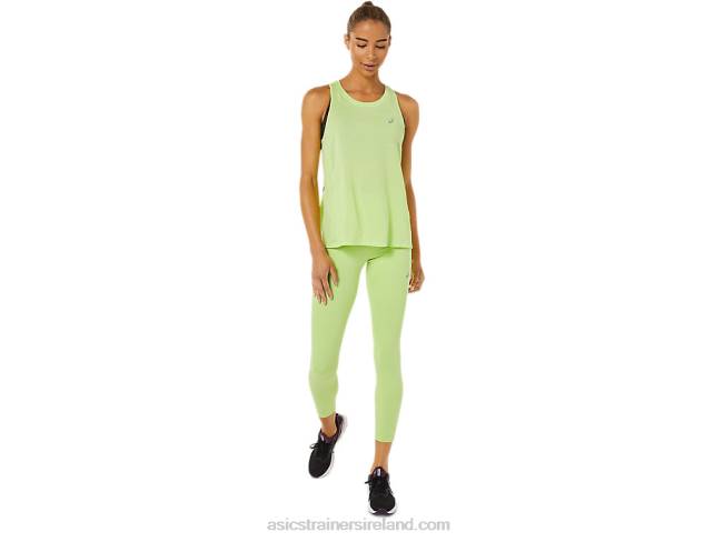 Women\s Race Tank Lime Green Asics XXPD3343