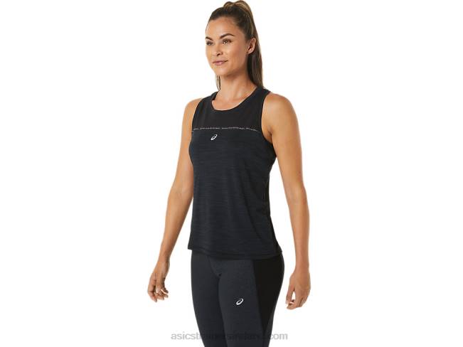 Women\s Race Tank Performance Black/Charcoal Grey Asics XXPD2492