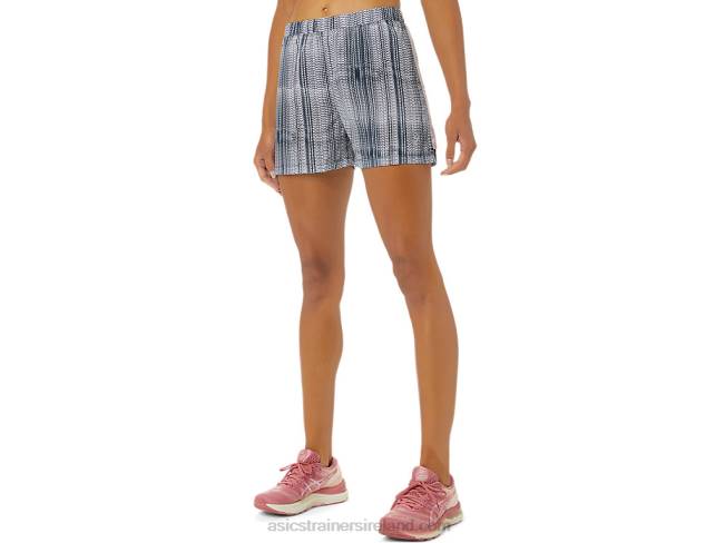 Womens Ready-Set 3in Graphic Short French Blue Print/Barely Rose Asics XXPD3474