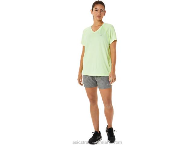 Women\s Ready-Set 3in Short Dark Grey Heather/Yellow Asics XXPD2893