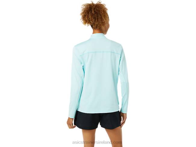 Women\s Ready-Set Half Zip Clear Blue Asics XXPD3344