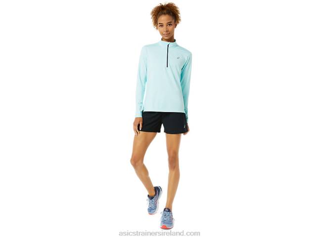 Women\s Ready-Set Half Zip Clear Blue Asics XXPD3344