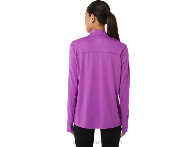 Women\s Ready-Set Half Zip Orchid/French Blue Asics XXPD2933